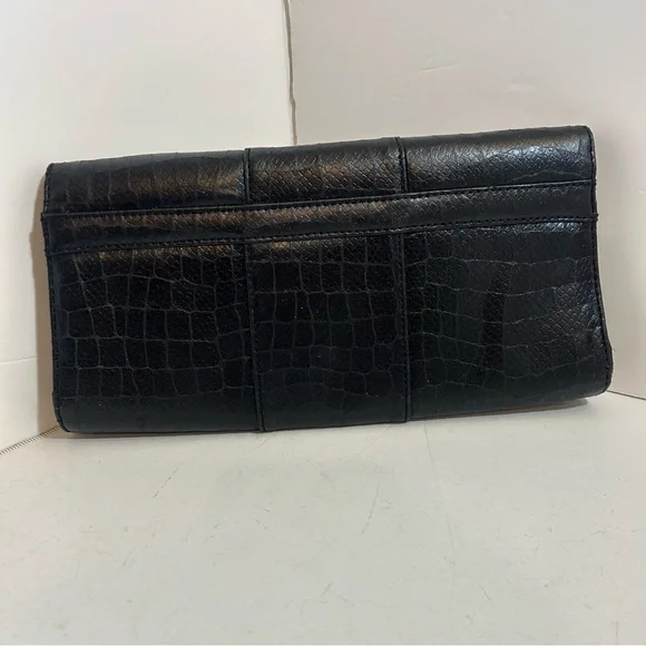 Guess women’s black animal print jewelled clutch - Picture 3 of 12